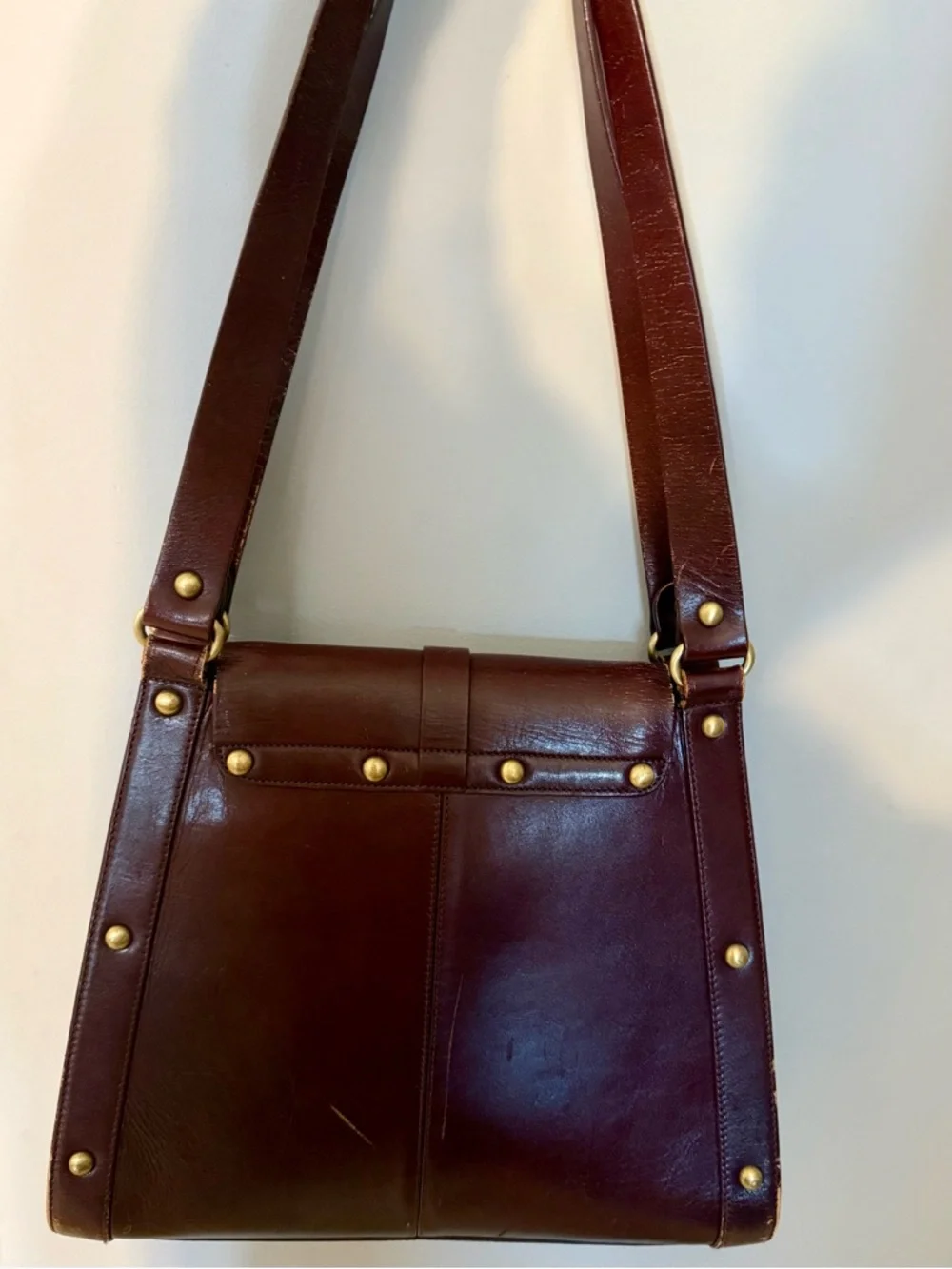 Etienne Aigner Leather Messenger Shoulder Bag - Picture 2 of 4